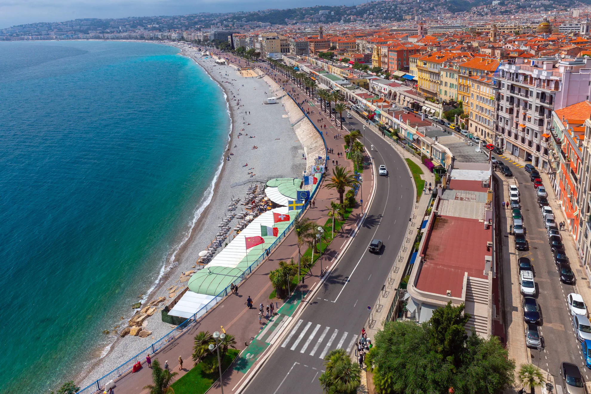 Vista verso Nizza dalla collina di Sanremo