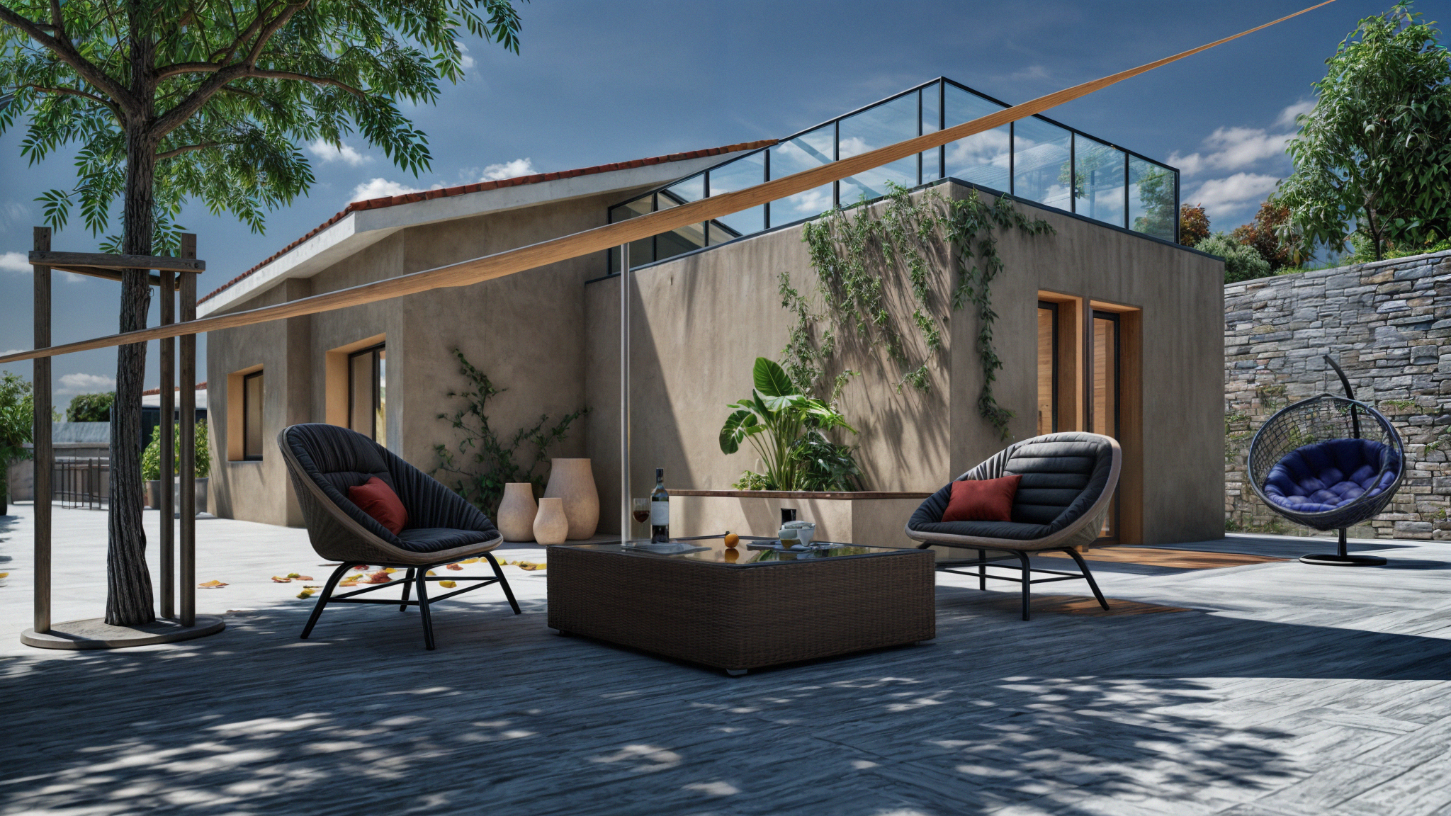 Render terrazzo camere